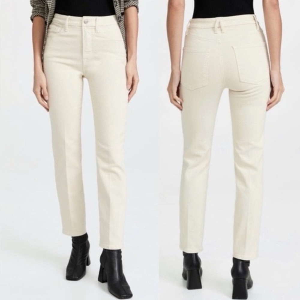 GOOD AMERICAN Slim Fit Straight Jeans
